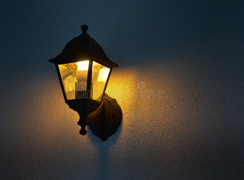 Vintage Lamp Mounted on Wall Stock Photo Image of house, architecture 149477916