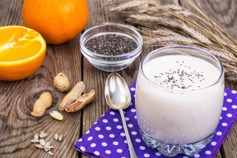 Low Calorie Milk Fruit Fresh with Orange Stock Image Image of