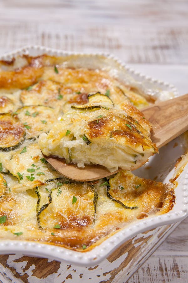 Zucchini Casserole with Cheese Stock Image Image of heat, dinner