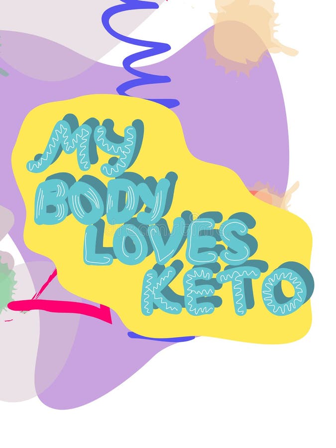Low carb high fat white collage lettering. Keto diet flat hand drawn illustration. vector illustration Low carb high fat white collage lettering. Keto diet flat hand drawn illustration. vector illustration