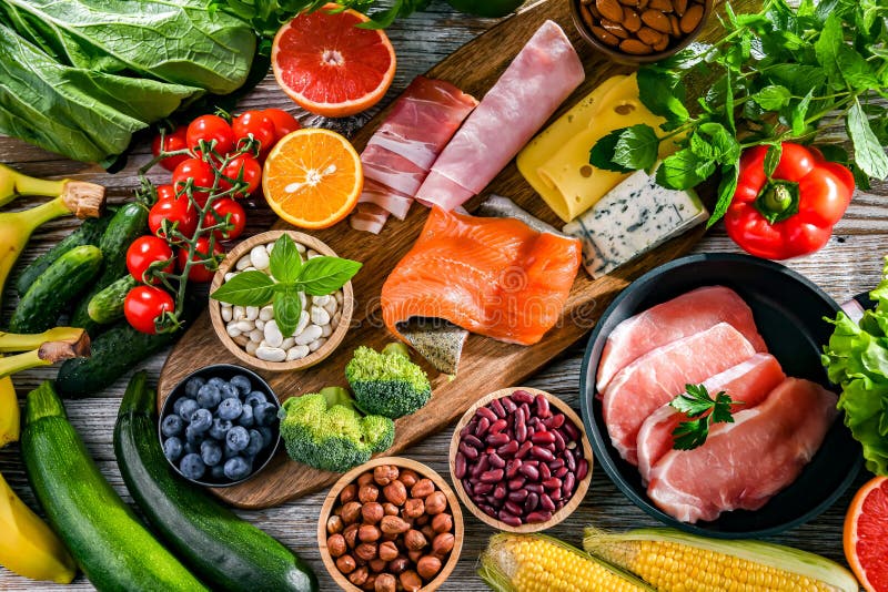 Lowcarbohydrate Diet Products for Weight Loss Stock Photo