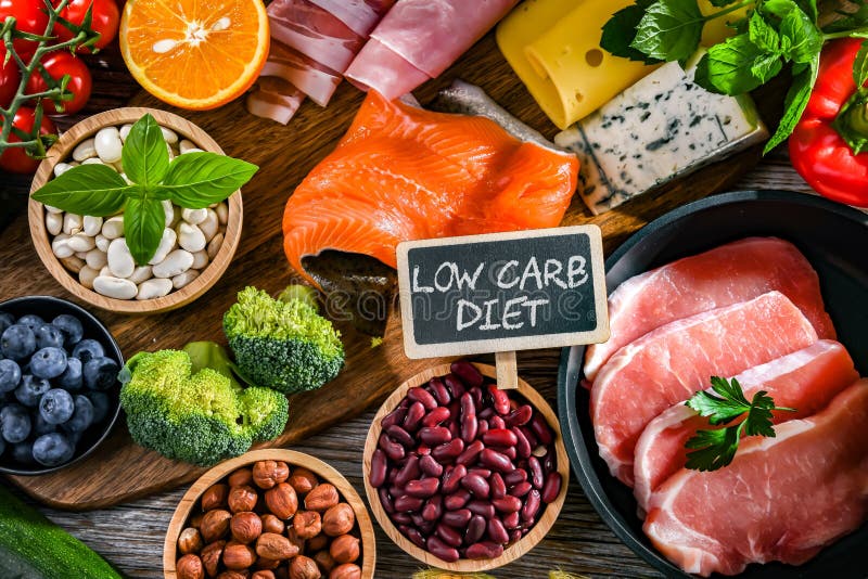 Low-carbohydrate Diet Products Recommended for Weight Loss Stock Image