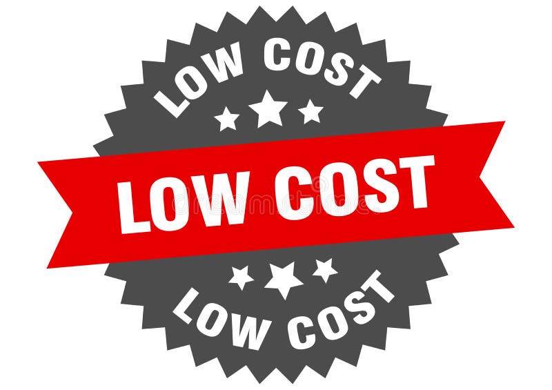 Low Cost Sign. Low Cost Circular Band Label. Low Cost Sticker Stock