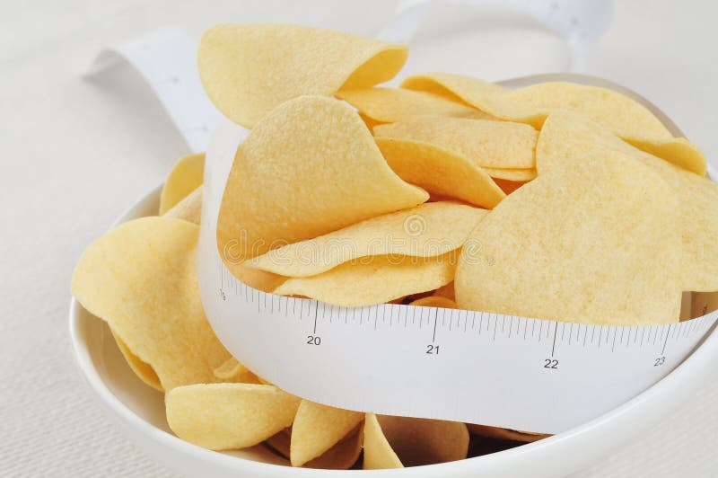 Low fat potato chips stock photo. Image of obesity, chips - 33576498