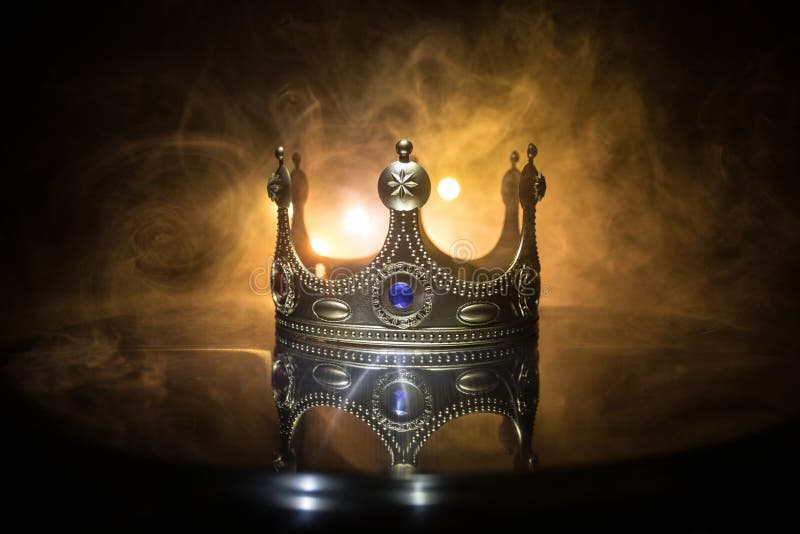 Low Key Image of Beautiful Queen/king Crown Over Wooden Table. Vintage  Filtered. Fantasy Medieval Period Stock Photo - Image of medieval, jewelry:  212576024