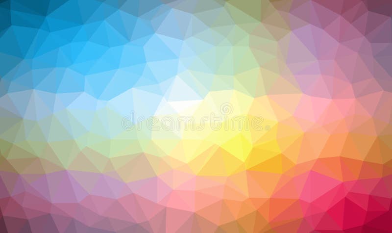 Low Poly abstract background with colorful triangular polygons stock illustration