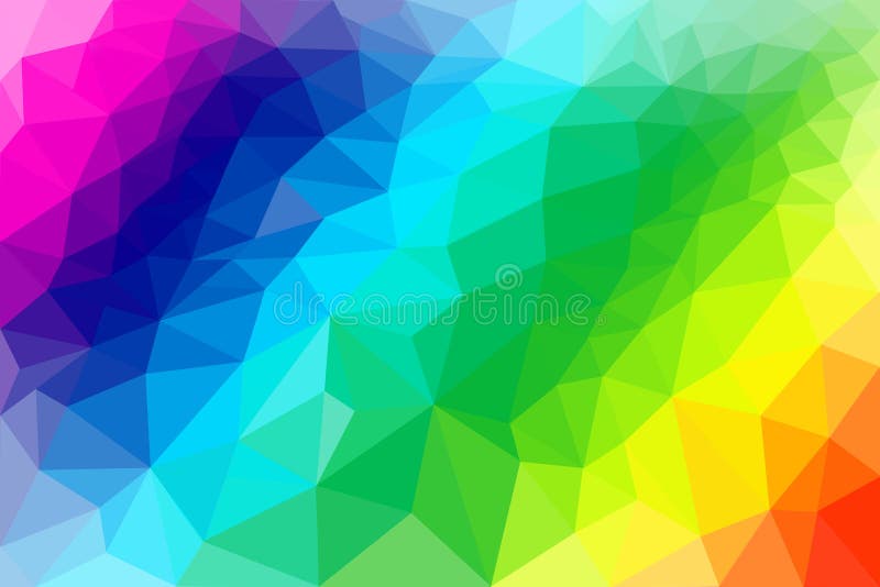 Low Poly abstract background illustration rainbow colours vector illustration
