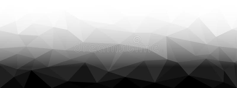 Low Poly Black and White Horizontal Seamless Background, Gradient To the  Fade Stock Vector - Illustration of polygonal, horizontal: 112132944