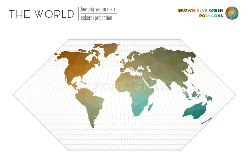 Low poly design of the world. vector illustration