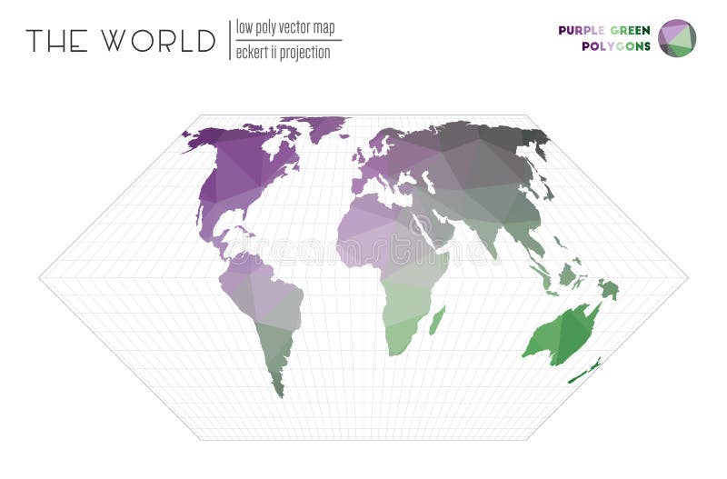 Low poly design of the world. stock illustration