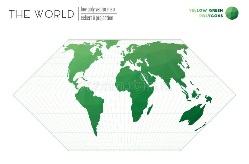 Low poly design of the world. stock illustration