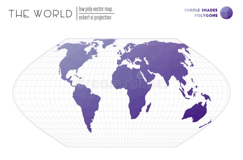 Low poly design of the world. stock illustration