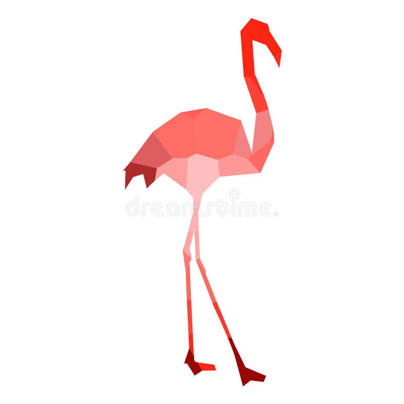 Low poly flamingo royalty free illustration Low poly flamingo royalty free illustration