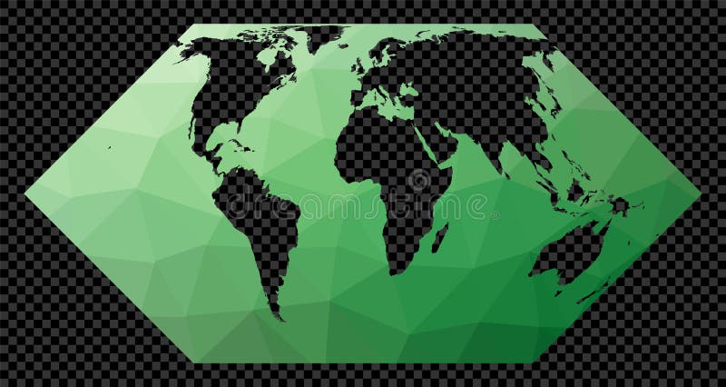 Low poly map of the world. royalty free illustration