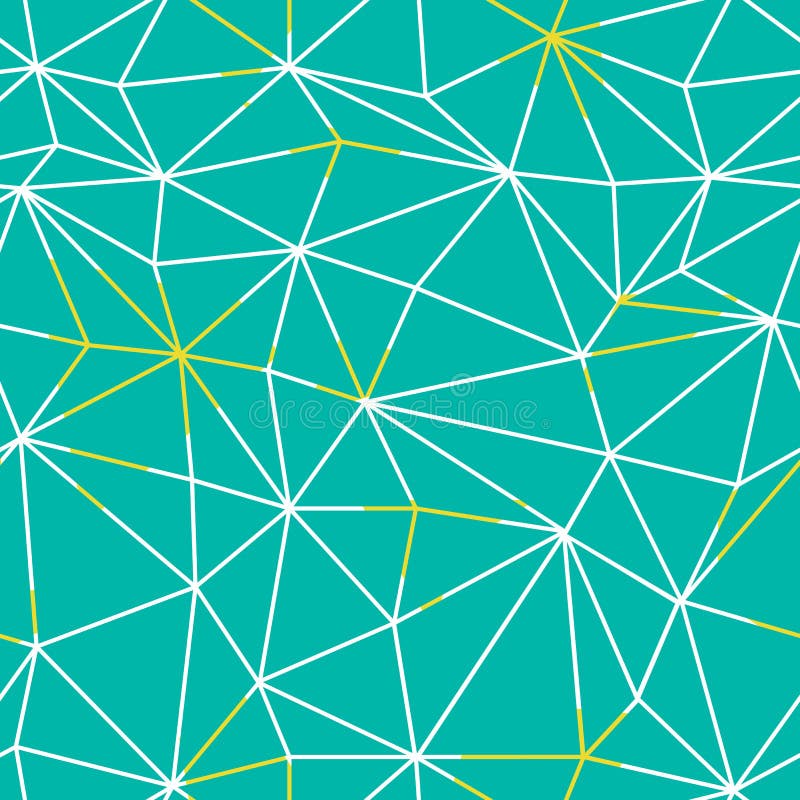 Low poly seamless repeat pattern. Triangular facets. Vector pattern. Wireframe Background Green and Yellow Seamless Pattern vector illustration