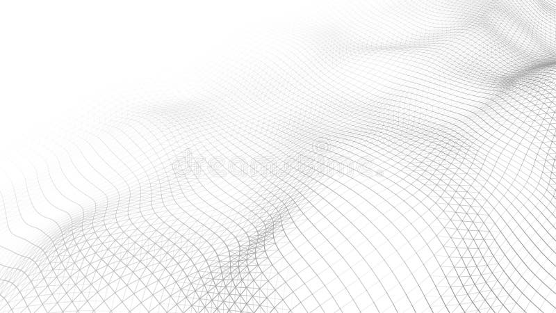 Low poly shape with connecting black dots and lines on light background. Abstract polygonal white space background. Dynamic royalty free stock images