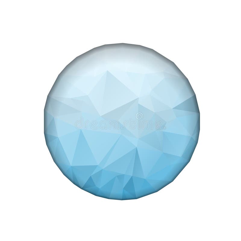 Low Poly Triangular Polygonal Blue Circle Shaped Banner vector illustration