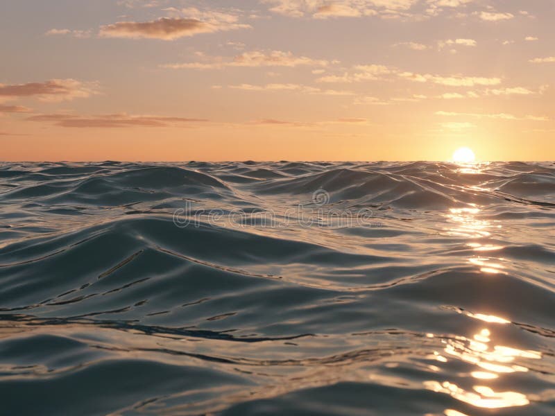 A low polygon image of the sea during a beautiful sunset - generated by ai vector illustration