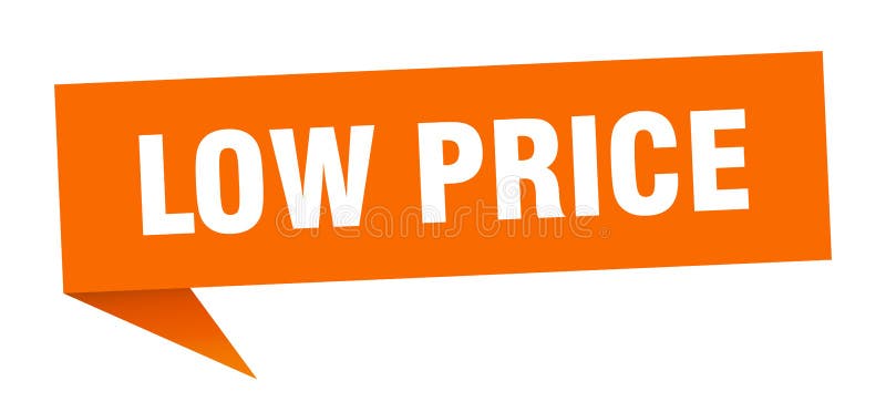 Low price speech bubble. low price ribbon sign. stock illustration