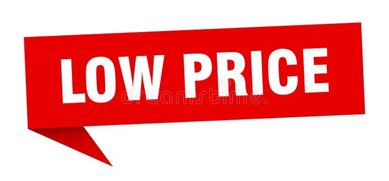 Low price speech bubble. low price ribbon sign. stock illustration