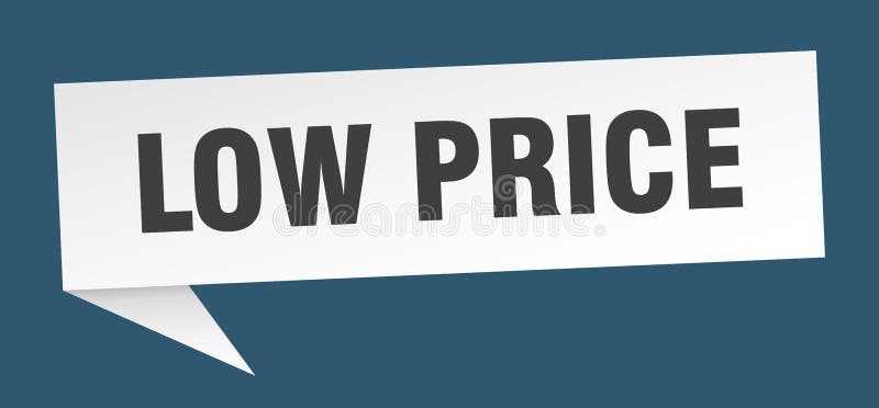 Low price speech bubble. low price ribbon sign. stock illustration
