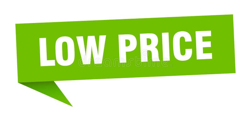 Low price speech bubble. low price ribbon sign. royalty free illustration