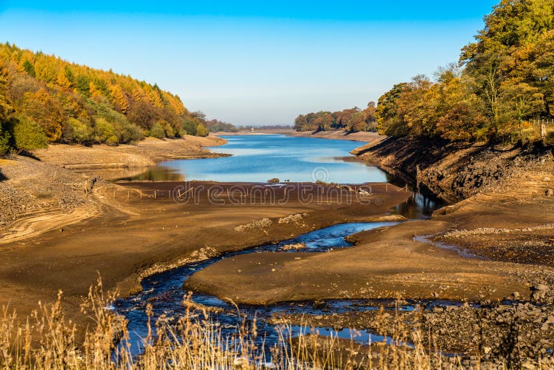 Low Reservoir Water Level stock image. Image of reservoir 63749123
