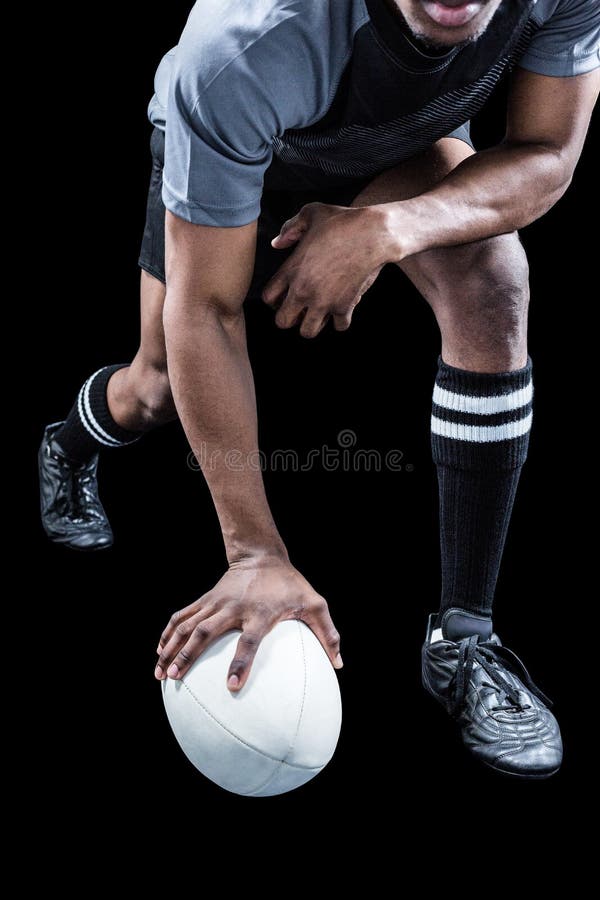 Low Section of Rugby Player Holding Ball Stock Image Image of view, competitive 60543051
