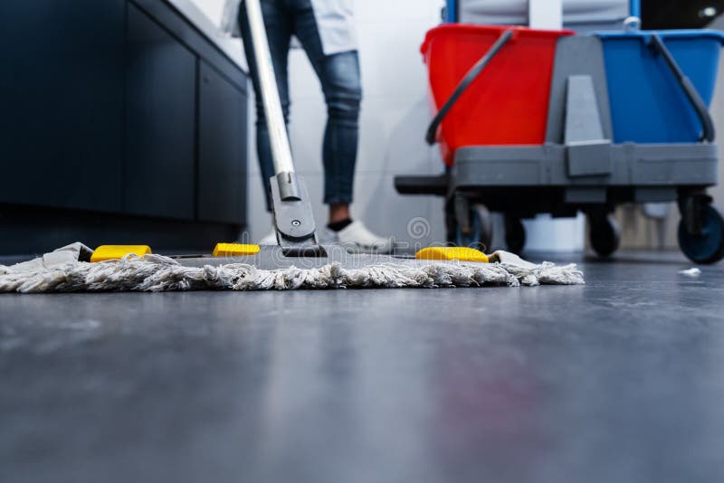 Cleaning Service Sponges Chemicals And Mop Stock Photo - Download Image Now  - Cleaning, Housework, Domestic Life - iStock