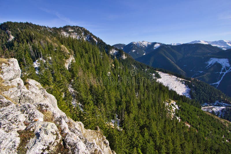 Low Tatras mountains from Poludnica hill