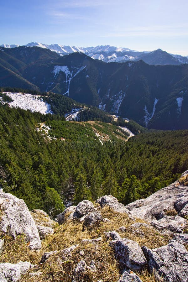 Low Tatras mountains from Poludnica hill