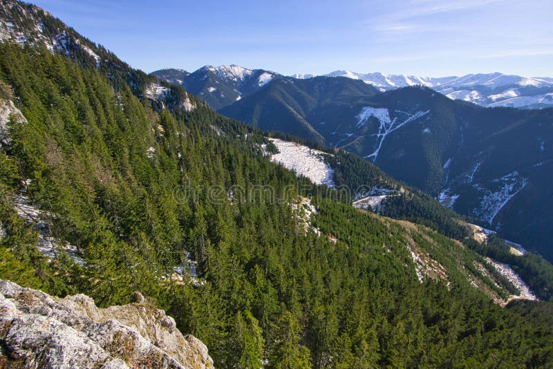 Low Tatras mountains from Poludnica hill