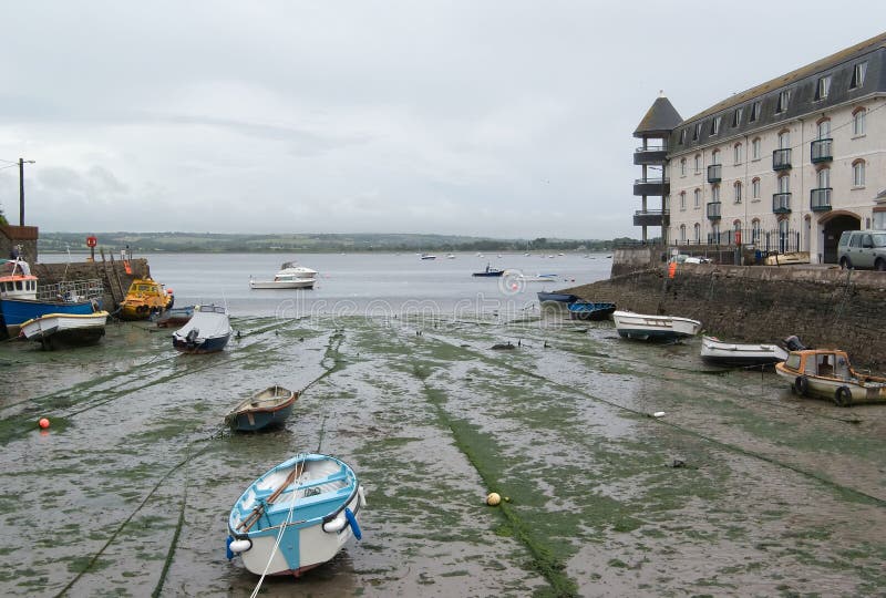 Low tide in the harbor of Youghol village