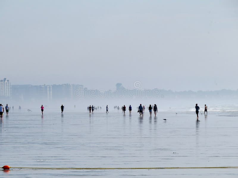 Low tide at Old Orchard Beach in Maine