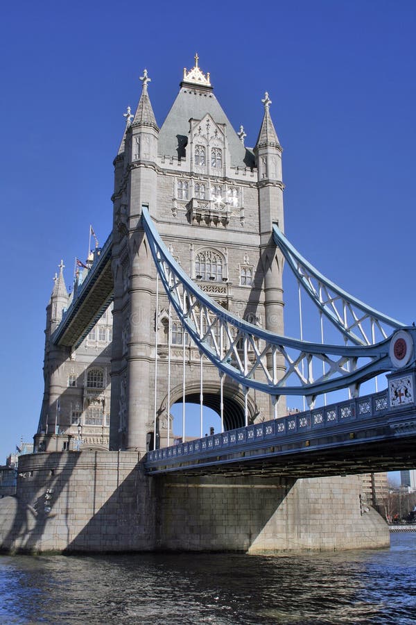 Low view of Tower Bridge