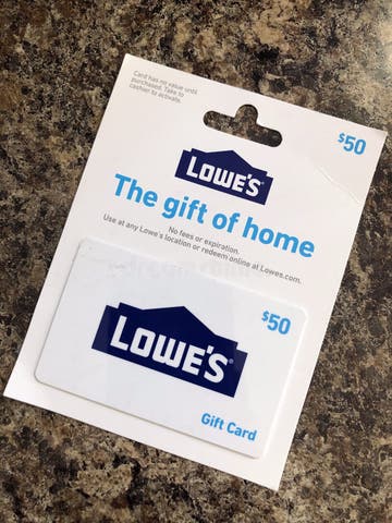 A Lowe s Gift Card Sits On A Countertop Editorial Photography Image 