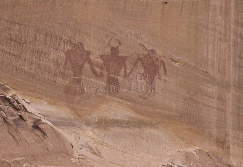 Lower Calf Creek Pictographs stock images