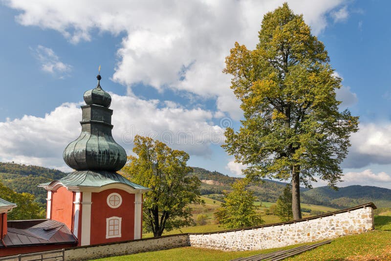 Lower church of baroque Calvary in Banska Stiavnica, Slovakia.