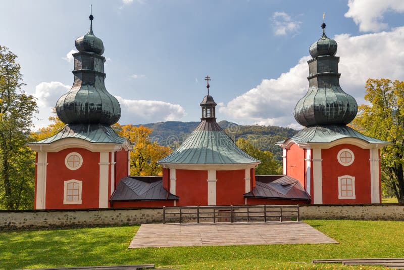 Lower church of baroque calvary in Banska Stiavnica, Slovakia.