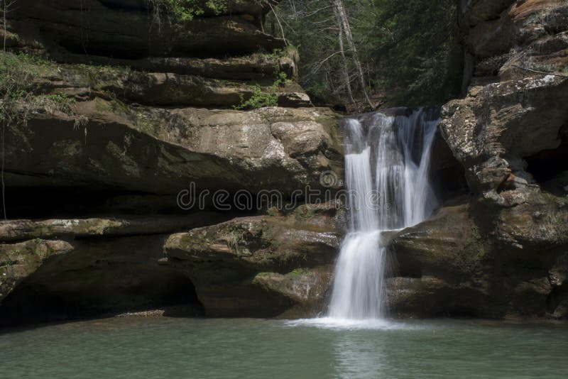 Lower Falls at Old Man`s Cave Area