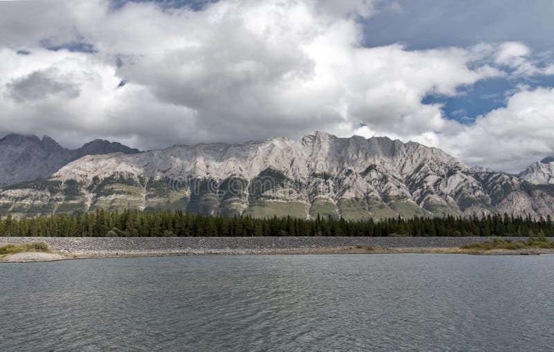 Lower Kananaskis lake royalty free stock photography Lower Kananaskis lake royalty free stock photography