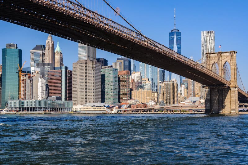 Lower Manhattan Skyline from Dumbo, NYC, USA Stock Image - Image of ...