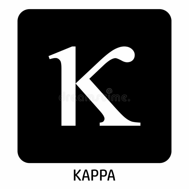 Minimaal Rang Verlengen Kappa greek letter icon stock illustration. Illustration of shape -  191067086