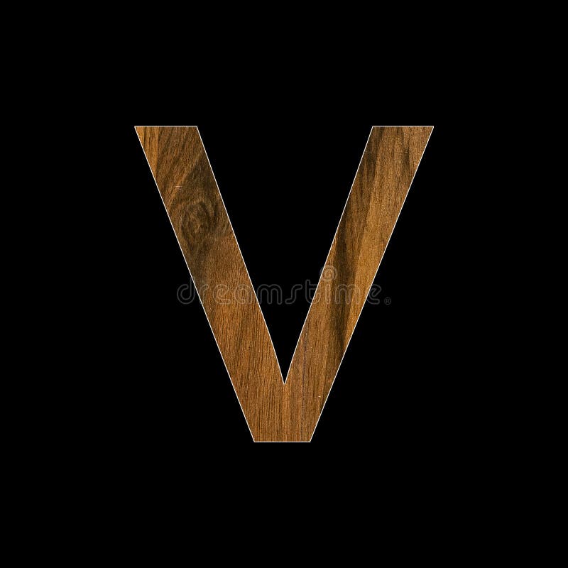 Lowercase Letter L - Wood Texture - Black Background Stock Illustration