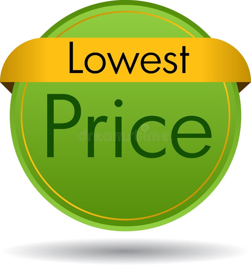 Lowest price button stock vector. Illustration of icons 120146804