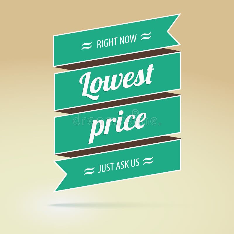 Lowest price poster, vector illustration