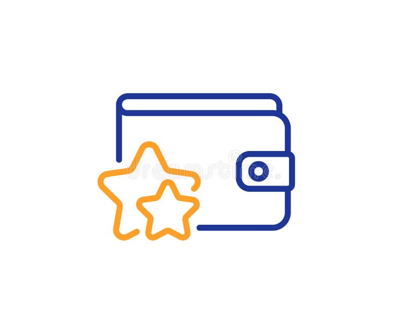 Loyalty Program Line Icon. Bonus Points. Discount Wallet. Vector Stock