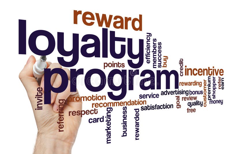 Loyalty program word cloud concept stock illustration