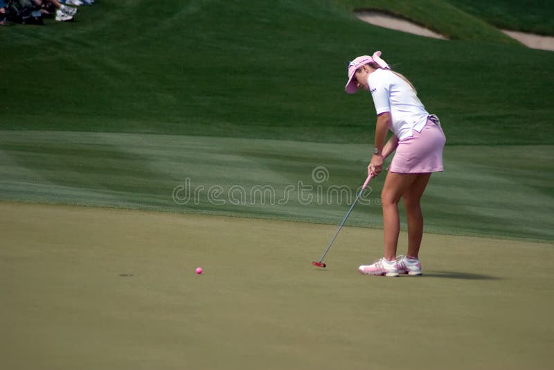 LPGA Paula Creamer Putts Final Hole Editorial Photography Image of