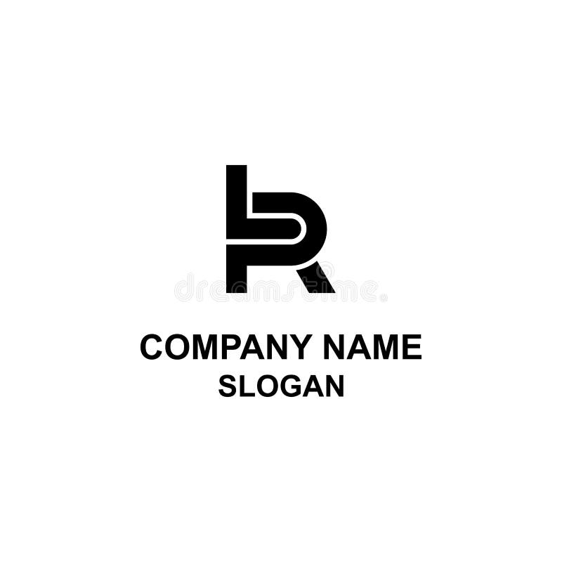 LR brieven aanvankelijk embleem vector illustratie LR brieven aanvankelijk embleem vector illustratie